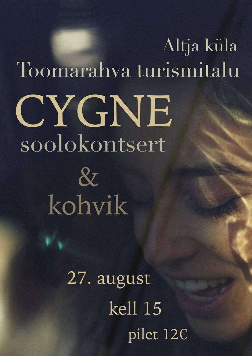 Augustis avab Toomarahva turismitalu uksed muusikahuvilistele. Pühapäeval 27. augustil algusega kell 15:00 esineb ameerika-rootsi päritolu kitarrist ja laulja C